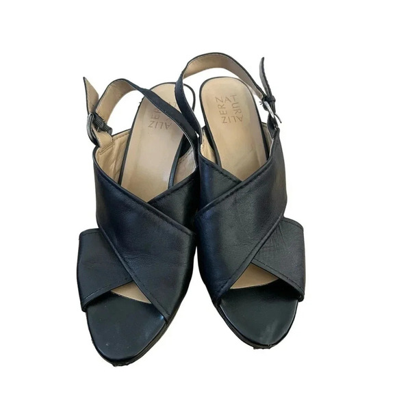 Naturalizer Women's Black Joyce Sling backs Heeled Sandal Size US 10.5M - Picture 1 of 5
